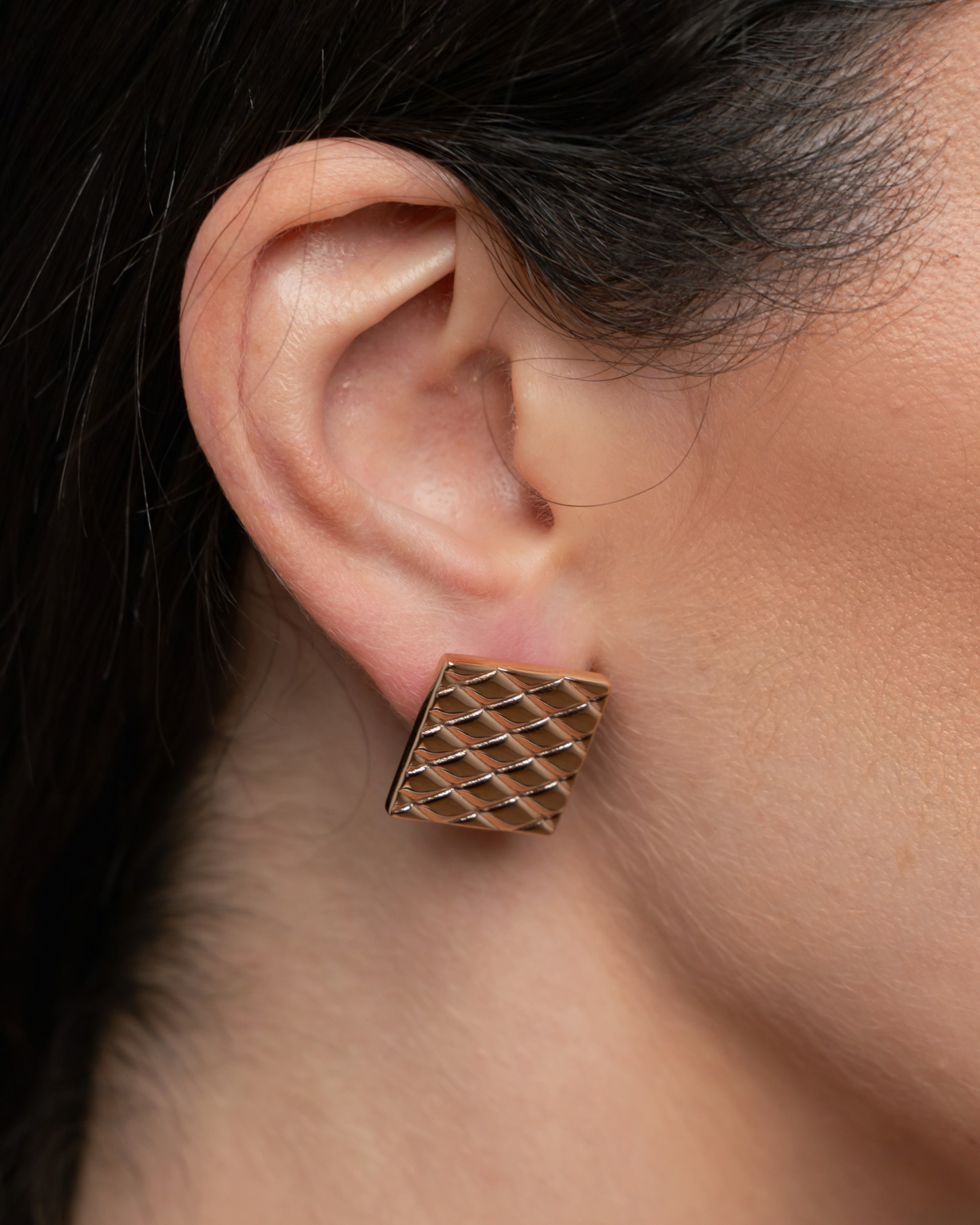 Signature (S) Earrings - Rose Gold